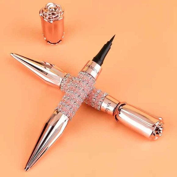 Black Liquid Eyeliner Pen With Rhinestone Bronzing - Picture 2 of 3